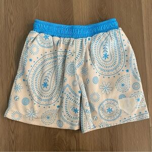 Baseball Lifestyle 101 Light Blue Paisley Athletic Shorts Youth Size S